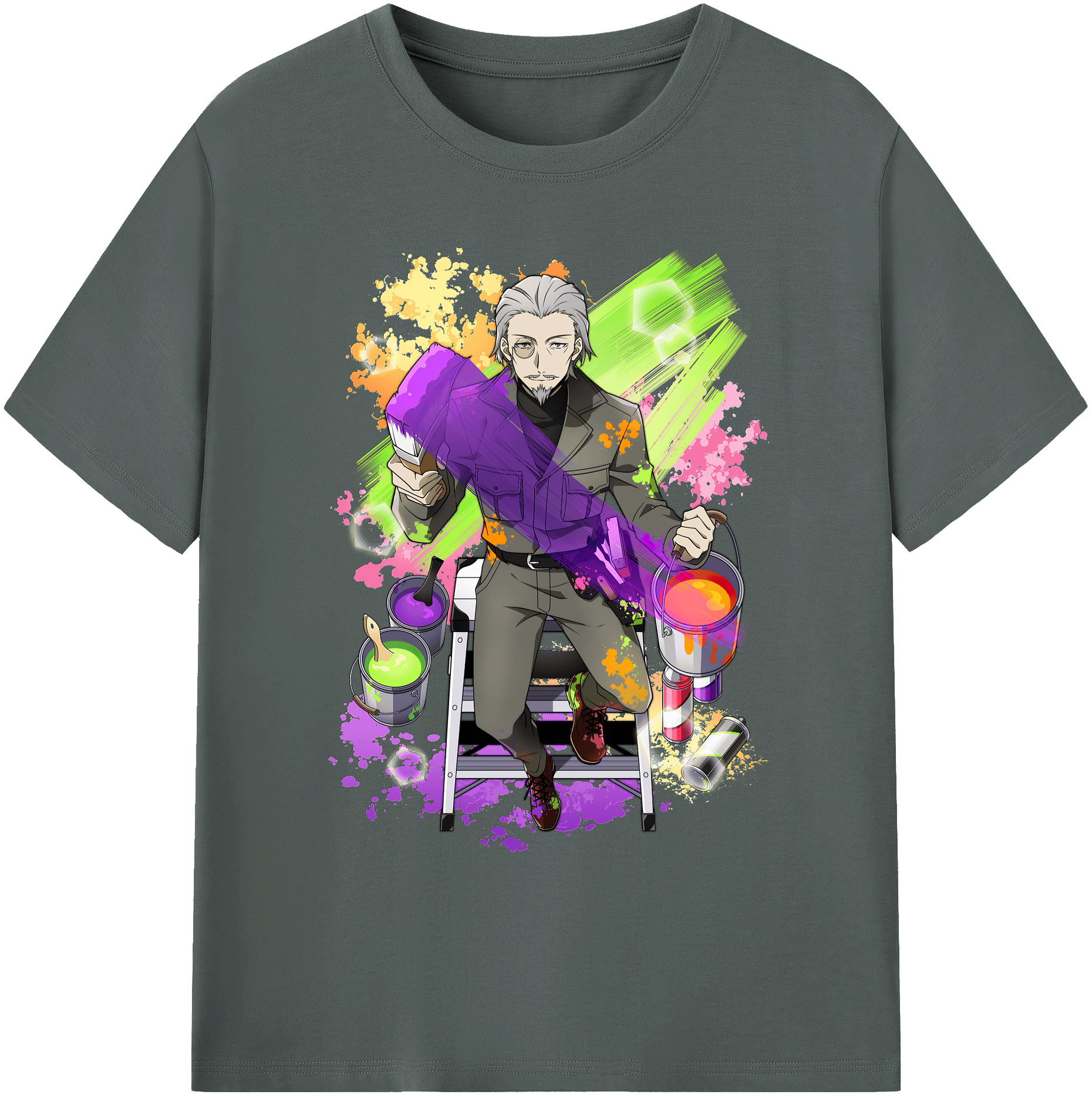 （画像用） 文豪ストレイドッグス Bungo Stray Dogs 綿100％ メンズ半袖Tシャツ｜肌触りやわらか＆通気性